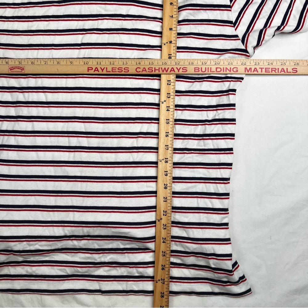 Polo Ralph Lauren Men's Size Large Stripe Classic Fit White & Blue Polo L031222 - Picture 5 of 5